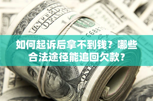 武汉如何起诉后拿不到钱？哪些合法途径能追回欠款？