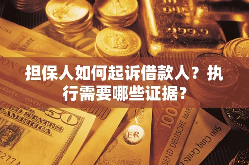 武汉担保人如何起诉借款人？执行需要哪些证据？