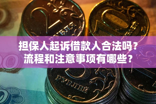 武汉担保人起诉借款人合法吗？流程和注意事项有哪些？