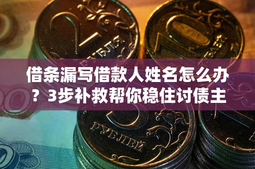 武汉借条漏写借款人姓名怎么办？3步补救帮你稳住讨债主动权