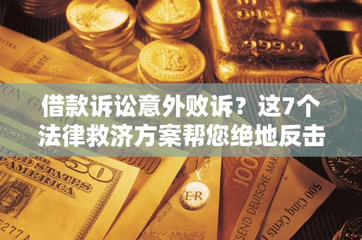 武汉借款诉讼意外败诉？这7个法律救济方案帮您绝地反击！