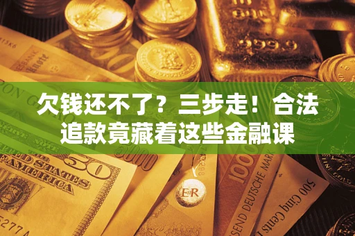 武汉欠钱还不了？三步走！合法追款竟藏着这些金融课