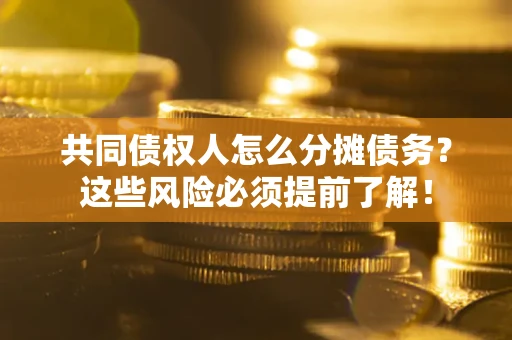 武汉共同债权人怎么分摊债务？这些风险必须提前了解！
