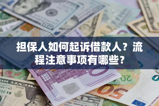 武汉担保人如何起诉借款人？流程注意事项有哪些？